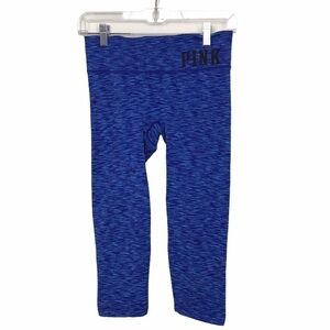 Victorias Secret Pink Cropped Blue Leggings